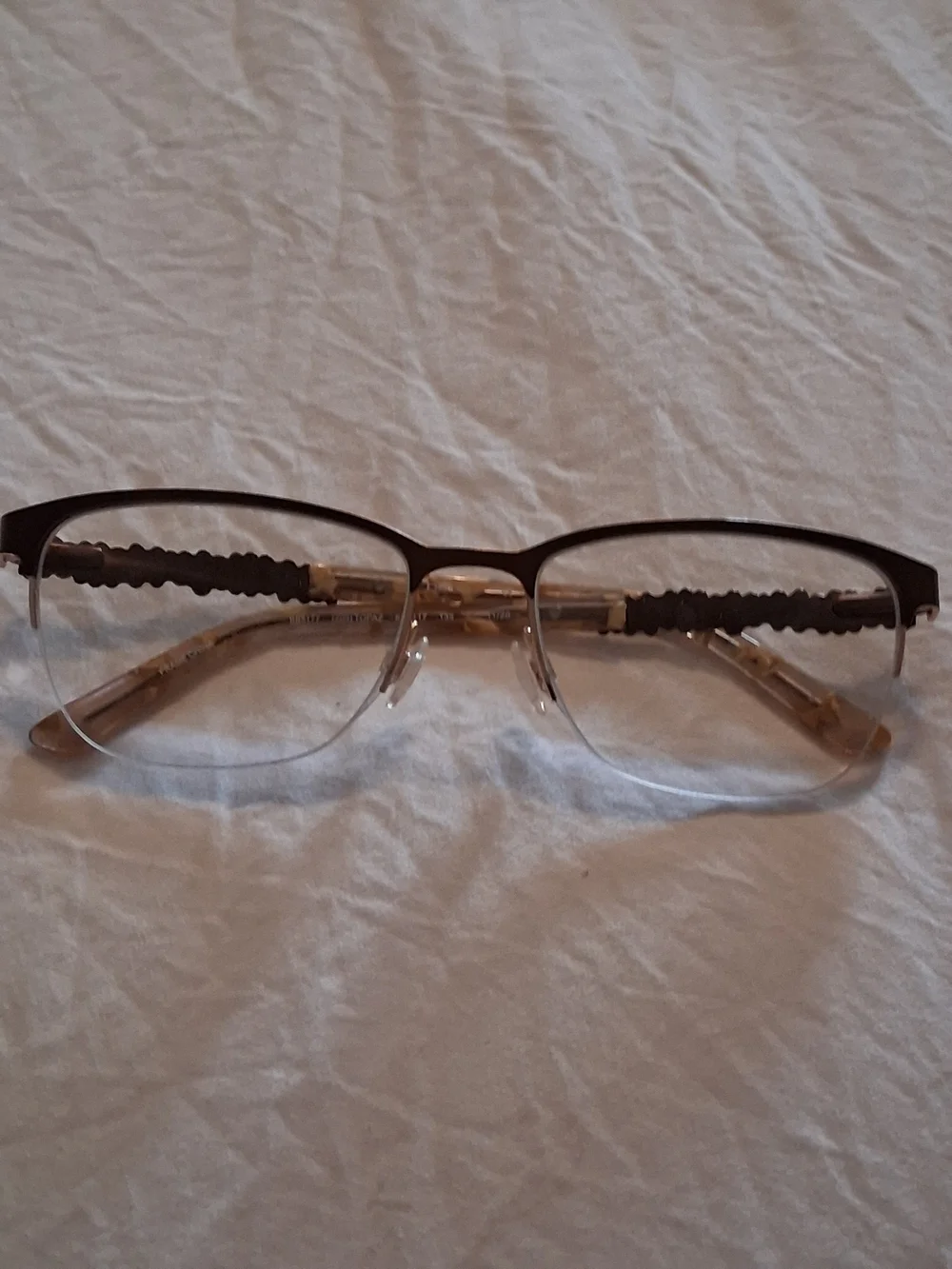 Bebe Semi-Rimless Bejewled EyeGlasses